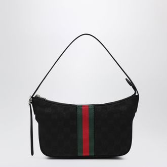 Gucci Small black Lunetta GG fabric bag