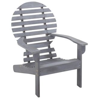 vidaXL Silla Adirondack Madera Maciza De Acacia Gris Vidaxl