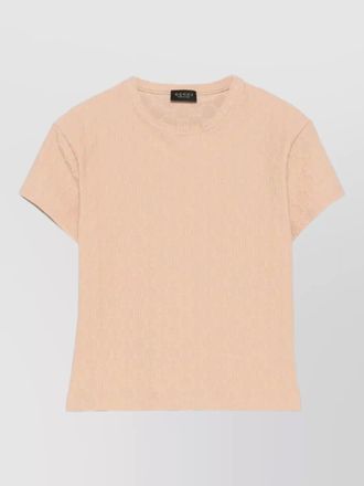 Gucci cropped crew neck top short sleeves