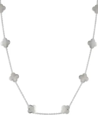 Van Cleef & Arpels Collana Pure Alhambra in oro bianco 18 carati - Argento