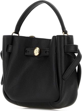 Tory Burch Womens Black Leather Mini Romy Bucket Bag 001 Borse A Secchiello