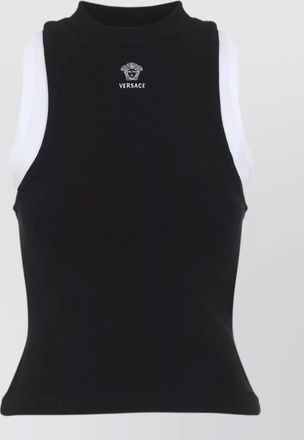Versace ribbed slim-fit racerback tank top