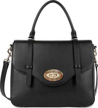 Lancaster Marble Touch Flap Handtas met Veilige Sluiting - Dames - Handtassen - Zwart - ONE Size - Leer - Tassen
