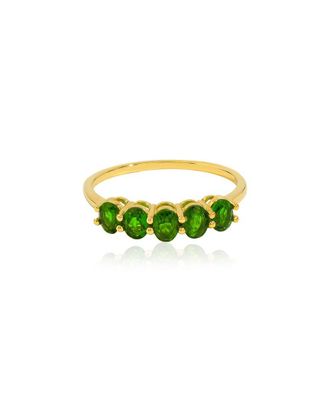 Tiramisu 14K Over Silver 1.10 Ct. Tw. Chrome Diopside Ring