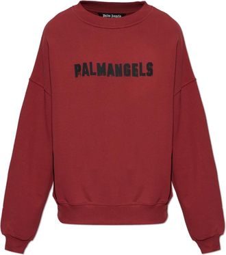 Palm Angels Sudadera con logo - Sweatshirts & Hoodies - Hombre - Rojo - XL