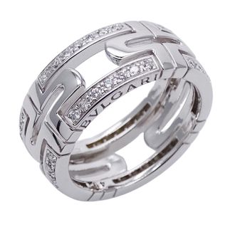 Bulgari White Gold White Gold (18K) Band Ring (Pre-Owned)