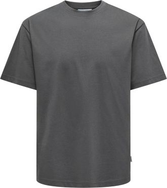 Only & Sons Onsfred RLX SS Tee Noos - Heren - T-shirts - Grijs - M - Katoen - Tops