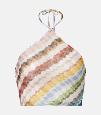 Missoni Top cropped con scollo allamericana