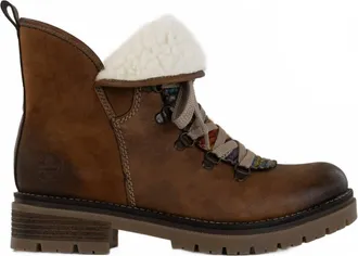 Rieker Womens Peggy Zip-Up Laced Boot In Brown