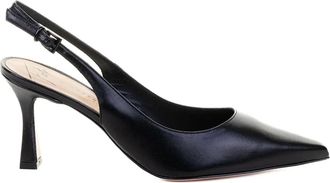 Roberto Festa Milano 70 mm leren slingback sandalen - Zwart