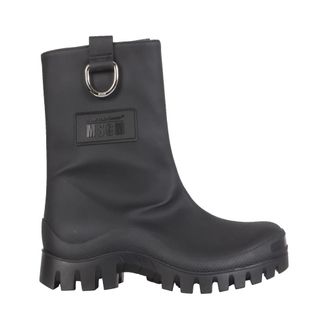 Msgm Rain Boots - female - MSGM - High Boots - Black - 8 UK - Shoes