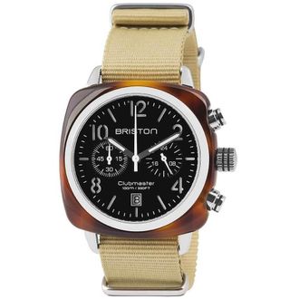 Briston Clubmaster Classic Chronograph Quartz Black Dial Mens Watch 13140.SA.T.1.NK