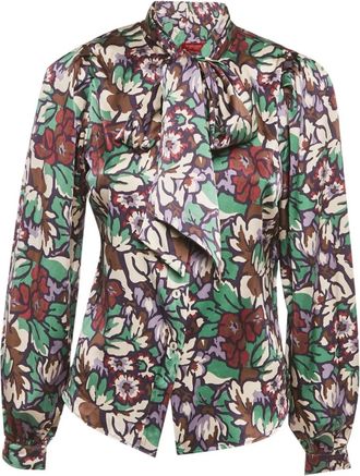 Burberry Blusa a fiori - Verde