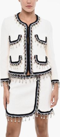 Dsquared2 Blazer in Tweed con Dettagli Gioiello Dsquared2