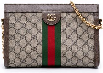 Gucci Pre-owned Gucci Small GG Supreme Web Ophidia Chain Crossbody Ladies 503877 520981