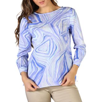 Fontana 2.0 Womens Long Sleeve Relaxed Top - Light Blue Silk - Size EU 42 (Womens)