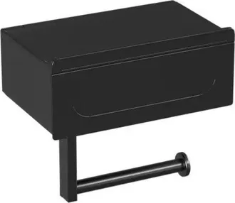 OEM Portarrollos De Papel Higi&eacute;nico Con Estante, Autoadhesivo, Soporte Para Rollo De Papel Higi&eacute;nico, Portarrollos Papel Higi&eacute;nico Caj&oacute;n, Negro Mate