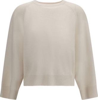 Brunello Cucinelli White Cashmere Womens Sweater