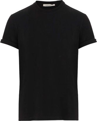 Golden Goose Cotton T-Shirt With Round Neckline And Rolled Cuffs