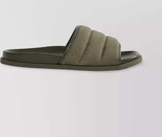 Gucci quilted gg monogram canvas slide sandals
