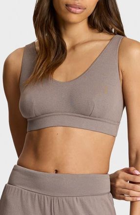 Commando Luxury Rib Bralette in Truffle at Nordstrom, Size X-Large