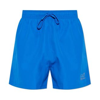 Emporio Armani Beachwear, male, Blue, Size: XL Swim Shorts