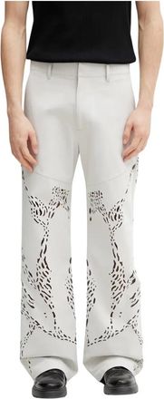 Heliot Emil Wijde broek - Heren - Wijde Broeken - Beige - M - Polyester - Broeken
