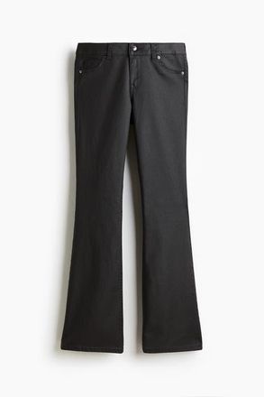 H&M Flared Low Jeans in Black at Nordstrom, Size 10