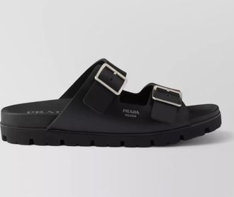 Prada leather double-strap sandals