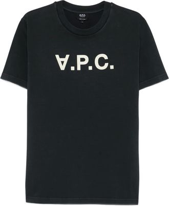 A.P.C. T-shirt con logo - Nero