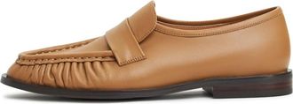 Cesare Gaspari Loafers met blokhak - Beige - Dames - Loafers - Beige - 41 EU - Leer - Schoenen