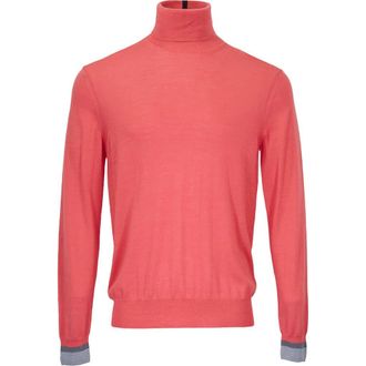Lords of Harlech Ronald Merino Wool Turtleneck Sweater in Rose at Nordstrom, Size X-Large