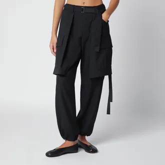 sacai Pantaloni cargo in misto lana