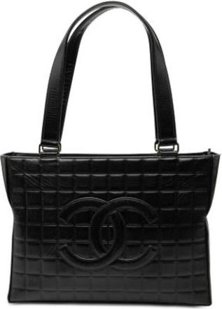 Chanel Pre-owned Tote Bags, female, Black, Size: ONE SIZE Pre-owned Leather Tote