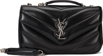 Saint Laurent Womens Shoulder Bag Loulou Black Leather Lambskin