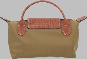 Longchamp Womens Pouch Le Pliage Original Green Polyamide Handbags Hand Bags