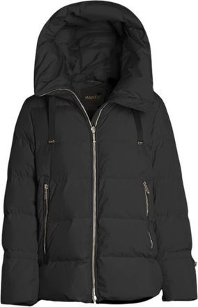 Moorer Waterdichte Peacoat met Zijdeachtige Look - Dames - Gewatteerde jassen - Zwart - M - Jassen