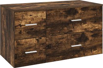 vidaXL Juego De Muebles De Ba&ntilde;o 2 Uds. Roble Ahumado Vidaxl