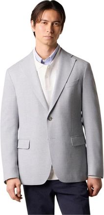 Brooks Brothers Basket Weave Blazer - Heren - Blazers - Grijs - 2XL - Wol - Jassen