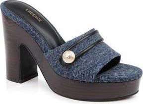 L'agence Gladys Platform Slide Sandal in Dark Denim at Nordstrom Rack, Size 7.5