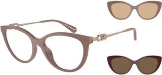 Emporio Armani Authentieke Stijlvolle Brillen- Premium Kwaliteit! - Dames - Brillen - Bruin - 53 MM - Accessoires