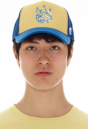 Cult of Individuality Logo Mesh Back Wool Blend Trucker Hat in Vintage Yellow at Nordstrom