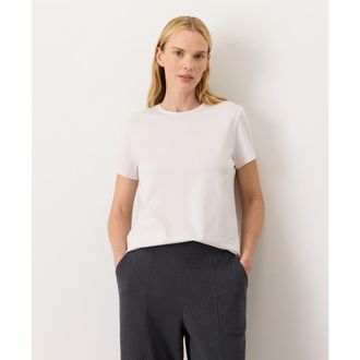 Pact Luxe Essential Crewneck Tee Made With Organic Cotton in Cream at Nordstrom, Size Xx-Large
