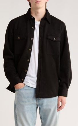 Vintage 1946 Faux Suede Shirt Jacket in Black at Nordstrom Rack, Size Xx-Large