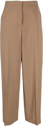 Juun.J high-waisted straight-leg trousers - women - Wool/Polyester/Polyurethane - 34 - Neutrals
