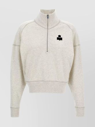 Isabel Marant cotton-blend relaxed-fit half-zip sweatshirt