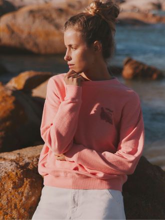 Fat Face FatFace Emily Pink MCS Graphic Crew Sweat Top