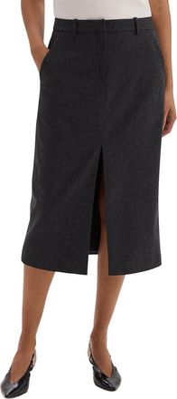 Theory Midi Wool-Blend Trouser Skirt