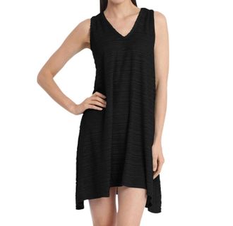 Jordan Taylor Belize V-Neck Handkerchief Cover Up In Black