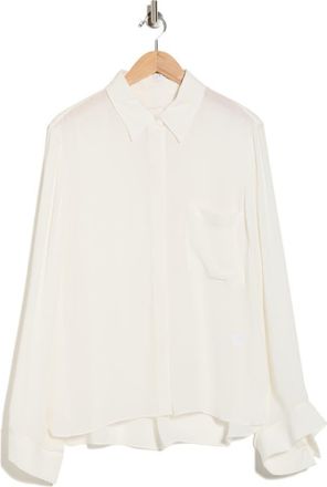 TWP Silk Boyfriend Shirt in Ivory at Nordstrom Rack, Size X-Large